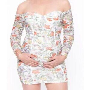 Bump Biddy Maternity Kiara Floral Mini Dress Women Size Large NWT
